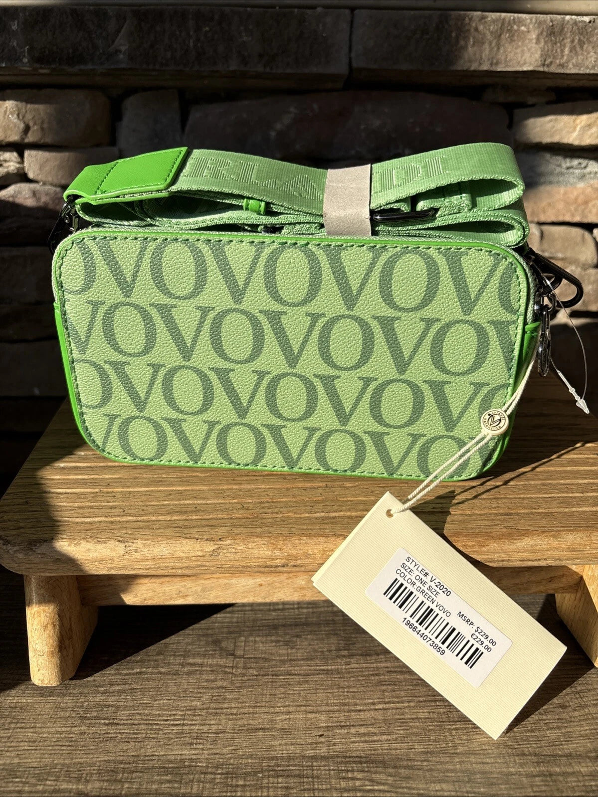 Valentino Orlandi Green Crossbody Shoulder Strap 2 Zipper Close