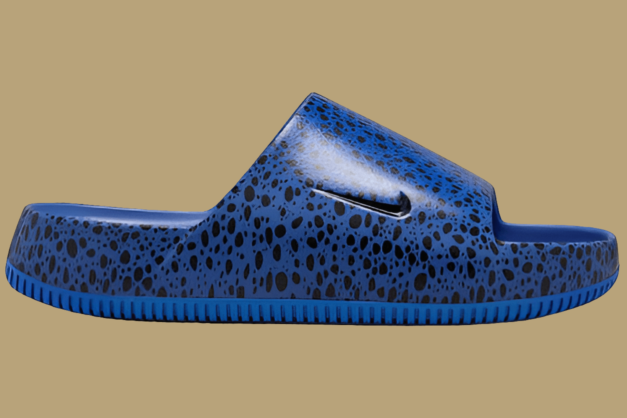 Calm Nike Men's Slide "Electric Park Olympic Safari Racer Blue" - Primrose Signature Boutique