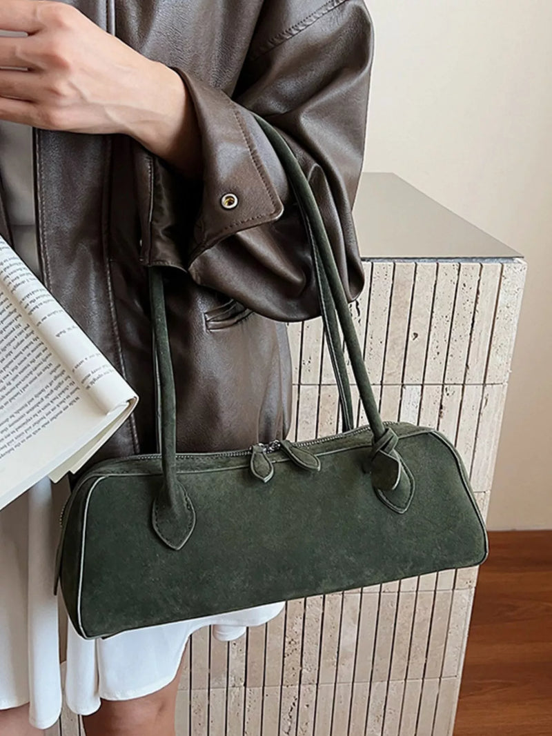 Solid Color Shoulder Bag-zoom-