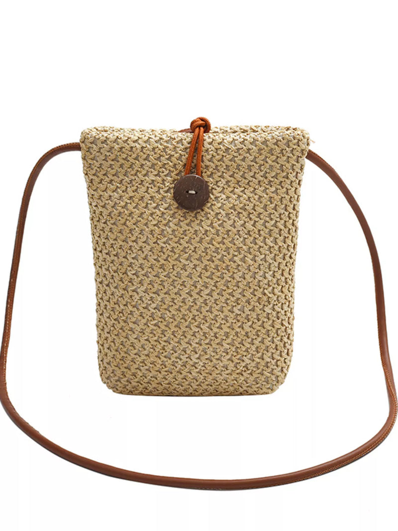 Straw Woven Crossbody Bag-zoom-