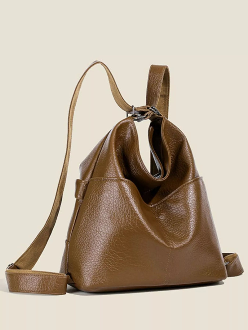 Leather Convertible Shoulder Bag-zoom-