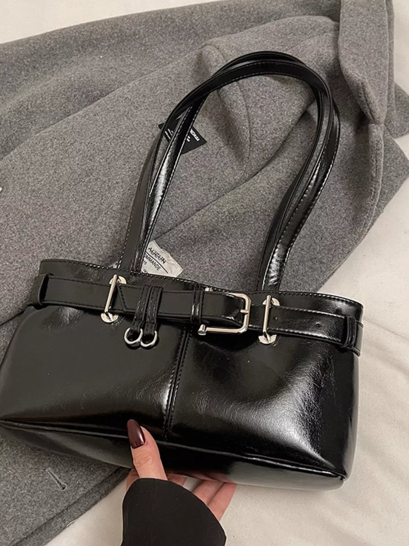 Buckle Decor Shoulder Bag-zoom-