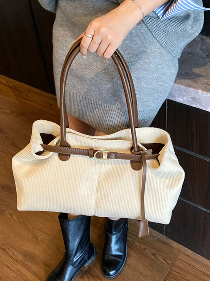 Buckle Decor Shoulder Bag-zoom-