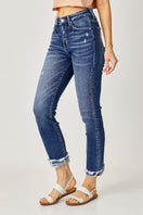 Switch Risen Full Size High-Rise Frayed Cuffed Straight Jeans 3 image