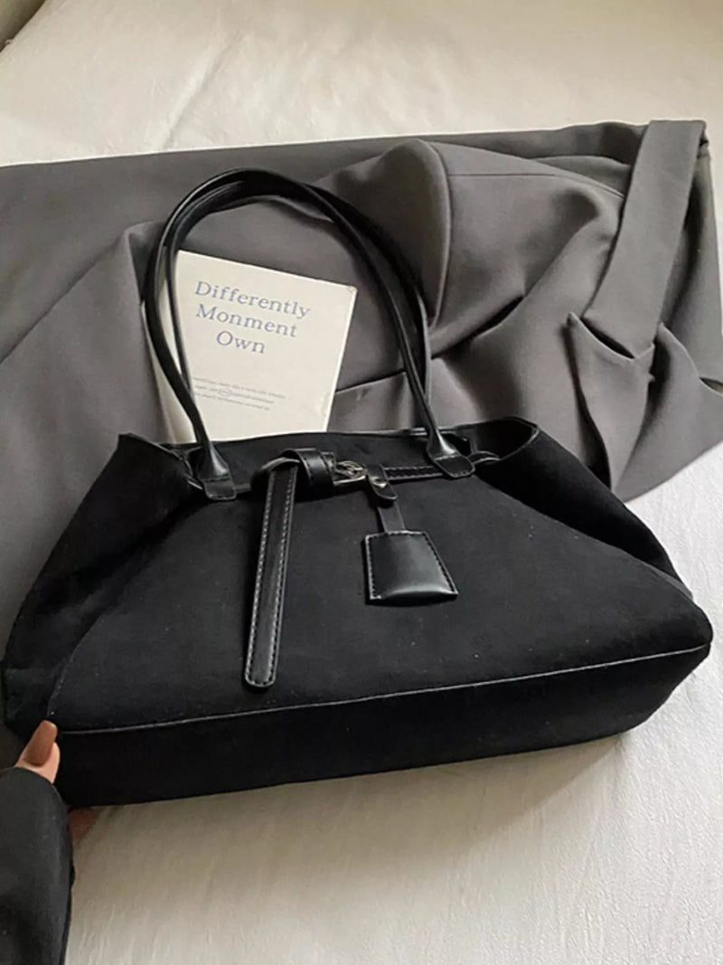 Lightweight Suede Shoulder Bag-zoom-