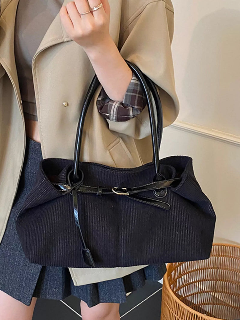 Buckle Decor Shoulder Bag-zoom-