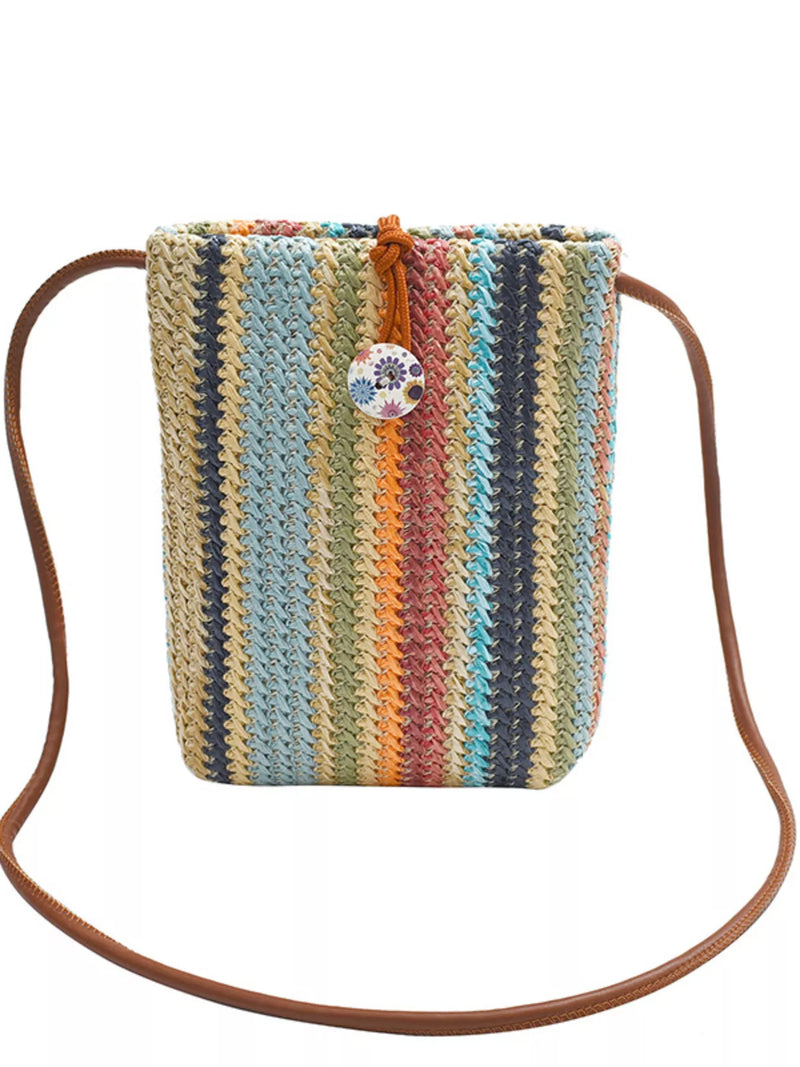 Straw Woven Crossbody Bag-zoom-