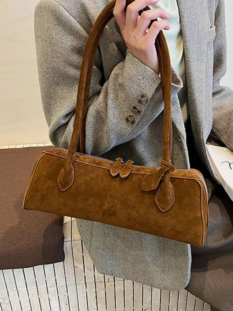 Solid Color Shoulder Bag-zoom-