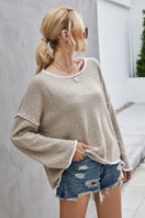 Switch Round Neck Dropped Shoulder Sweater 2 image