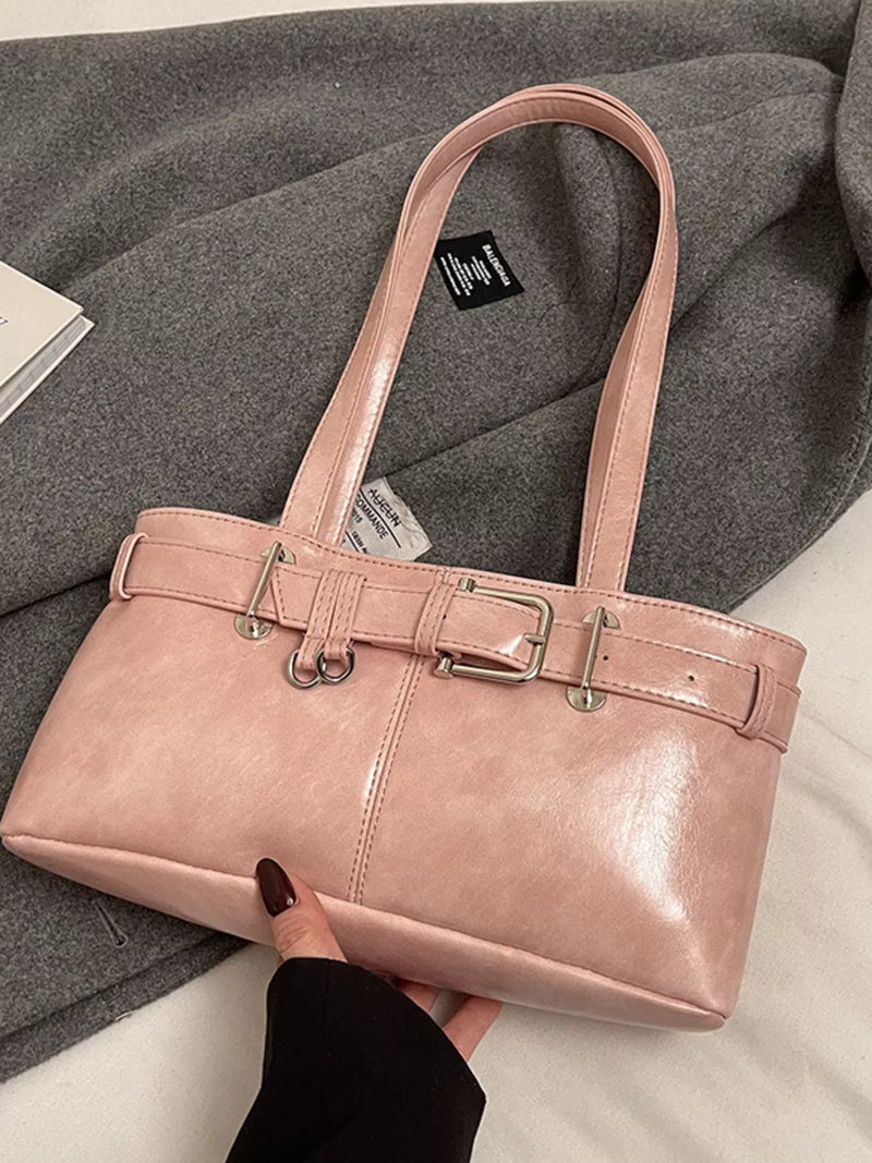 Buckle Decor Shoulder Bag-zoom-