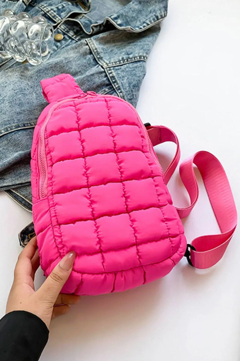 Quilted Nylon Crossbody  Bag-zoom-