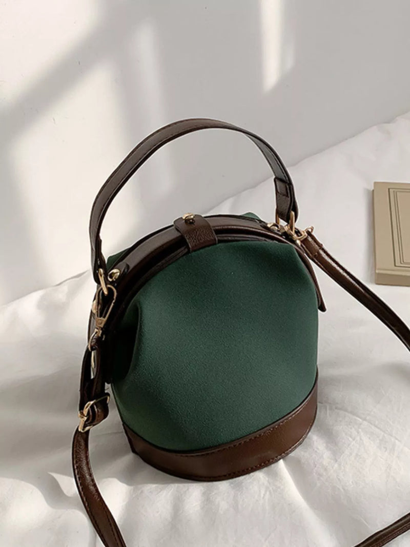 Two-Tone Bucket Crossbody Bag-zoom-