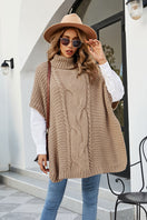 Switch Cable-Knit Turtleneck Slit Sweater 1 image