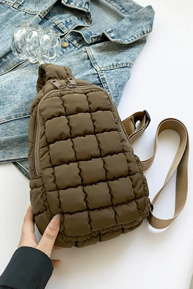 Quilted Nylon Crossbody  Bag-zoom-