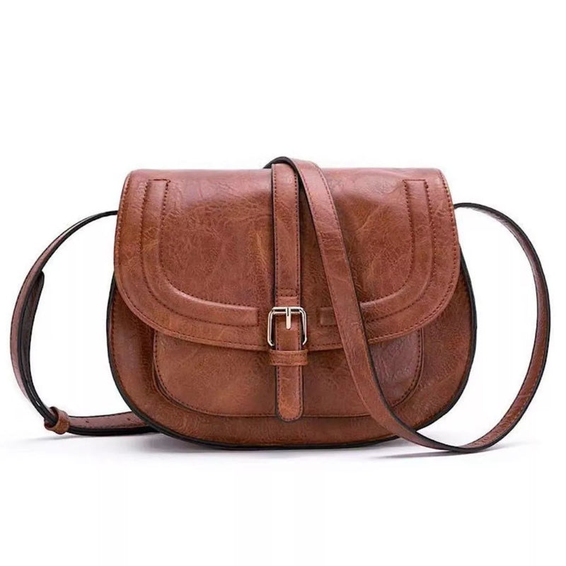Buckle Leather Crossbody Bag-zoom-