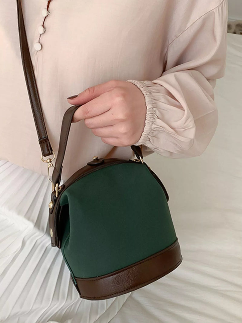 Two-Tone Bucket Crossbody Bag-zoom-