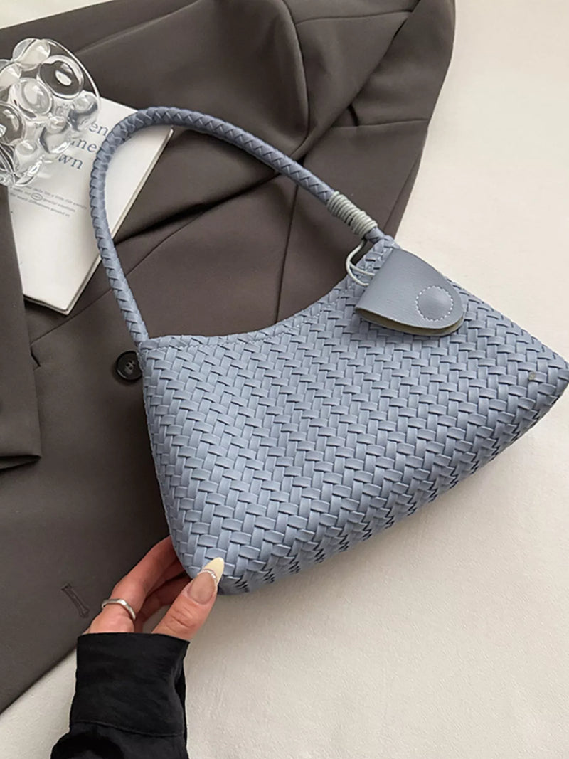 Woven Lightweight Shoulder Bag-zoom-