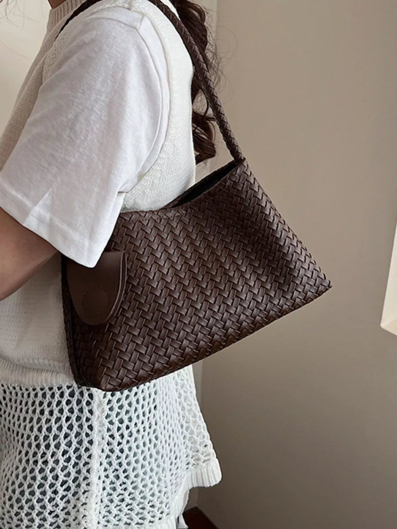 Woven Lightweight Shoulder Bag-zoom-