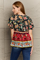 Switch Bohemian Tie-Neck Flutter Sleeve Blouse 2 image