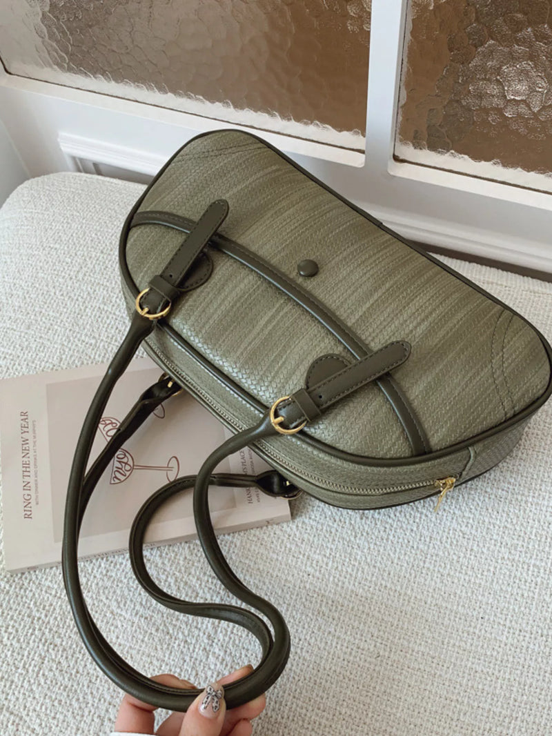 Vintage Buckle Shoulder Bag-zoom-