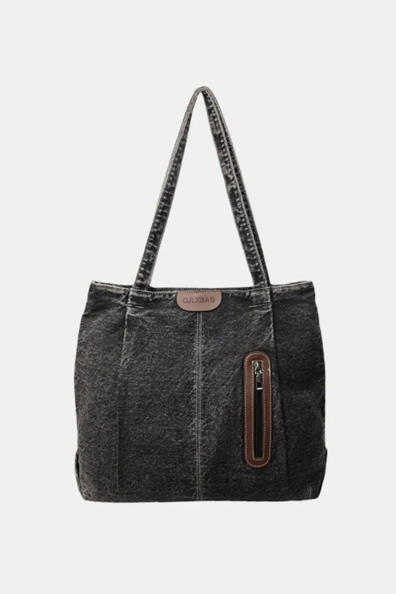 Medium Denim Tote Bag-zoom-