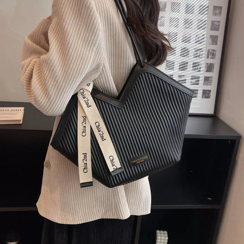 Leather Textured Shoulder Bag-zoom-