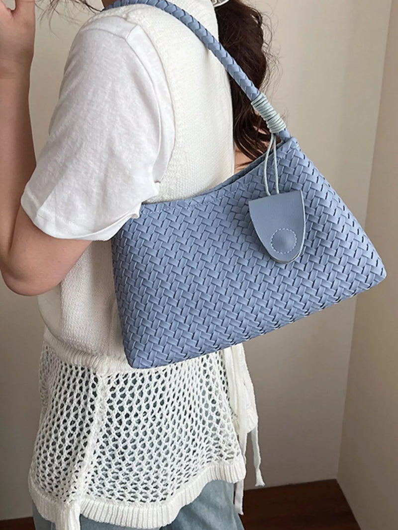 Woven Lightweight Shoulder Bag-zoom-