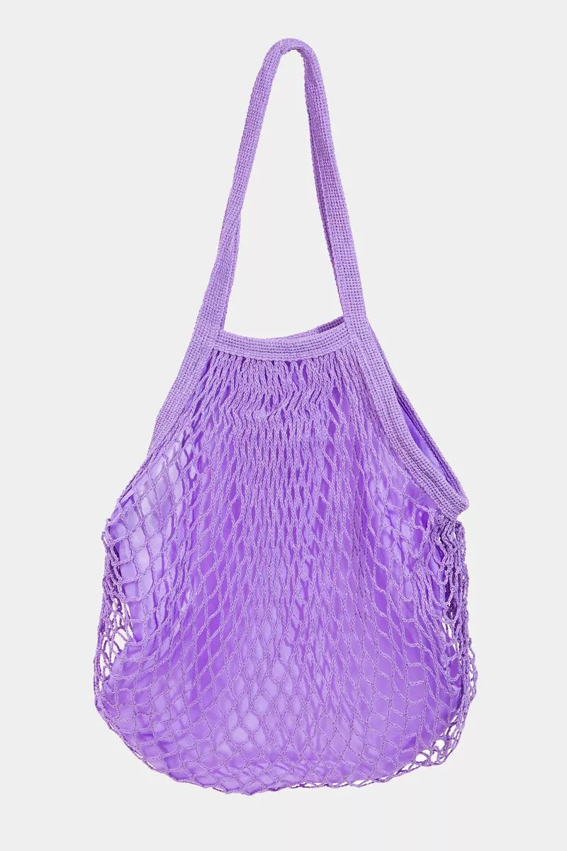 Fame Netted Beach Bag-zoom-