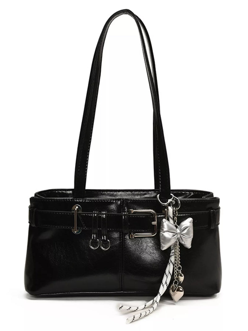 Buckle Decor Shoulder Bag-zoom-