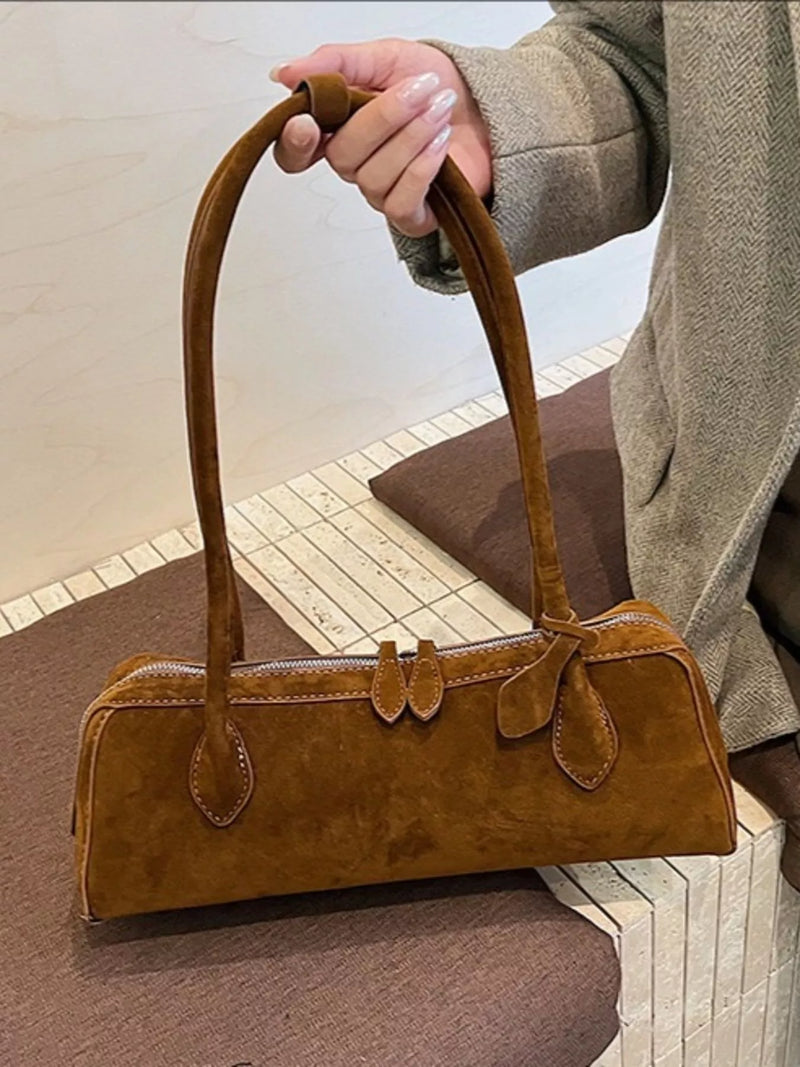 Solid Color Shoulder Bag-zoom-