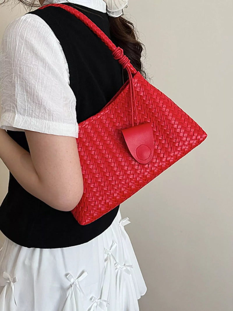 Woven Lightweight Shoulder Bag-zoom-