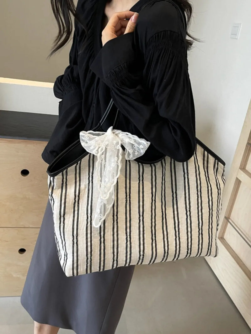 Striped Canvas Tote Bag-zoom-