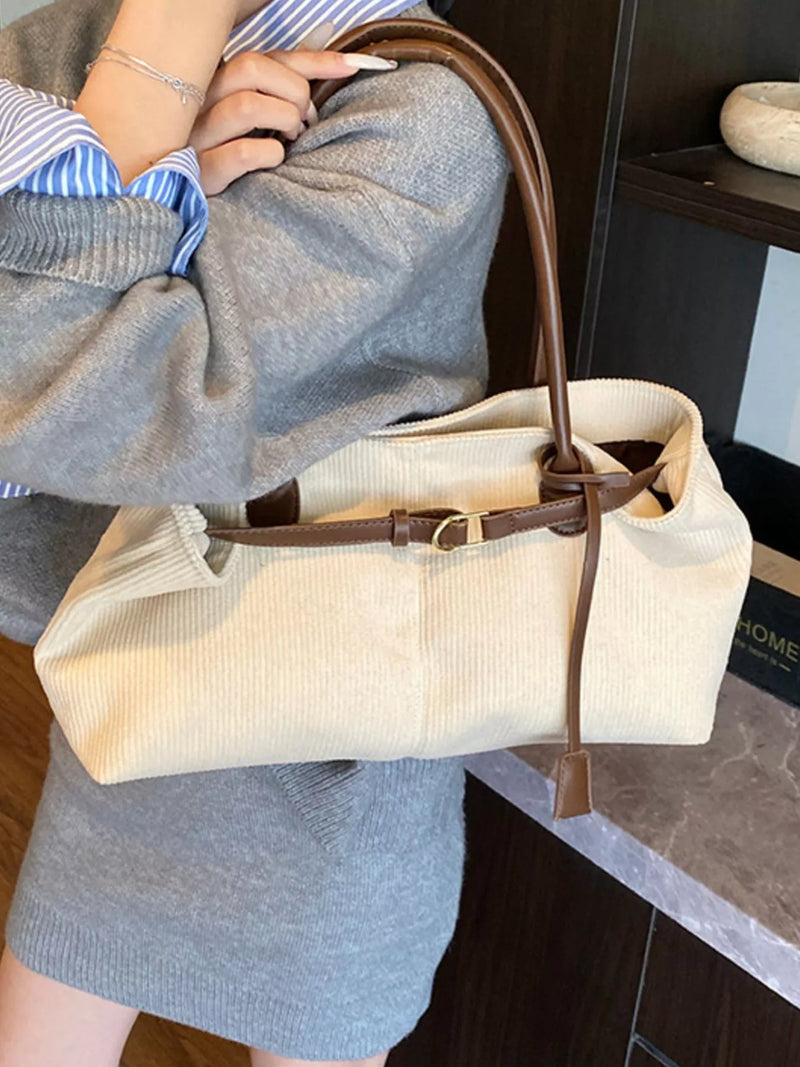 Buckle Decor Shoulder Bag-zoom-