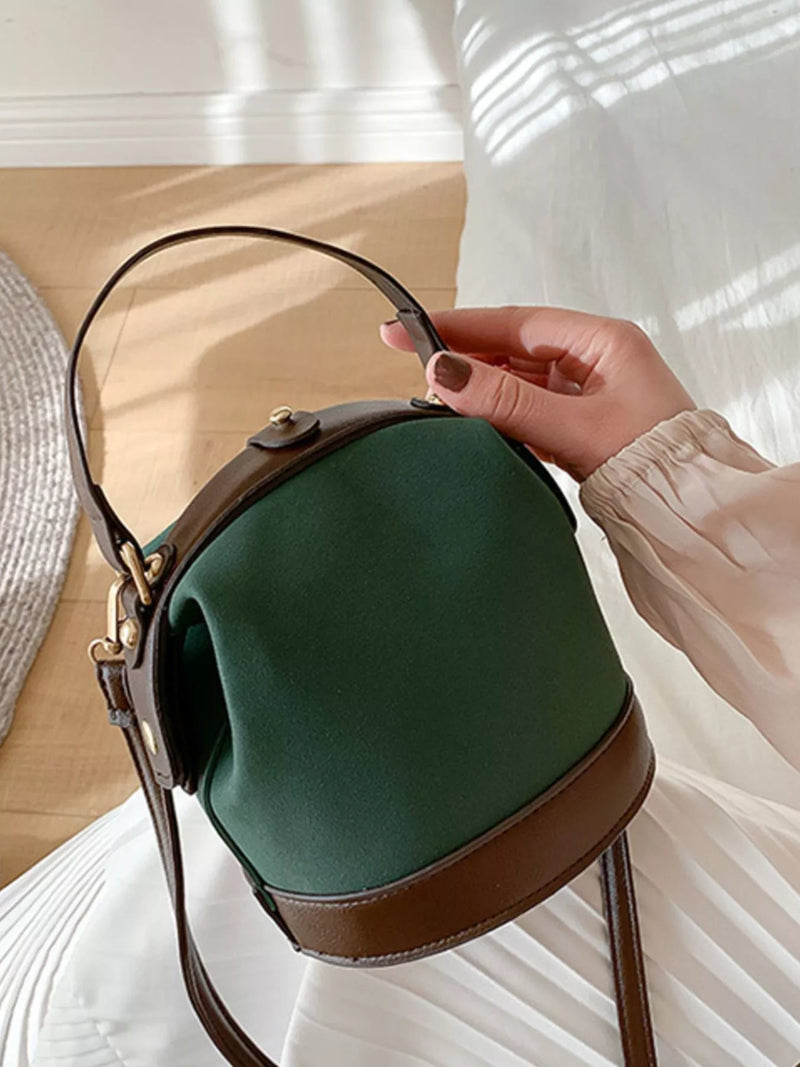 Two-Tone Bucket Crossbody Bag-zoom-