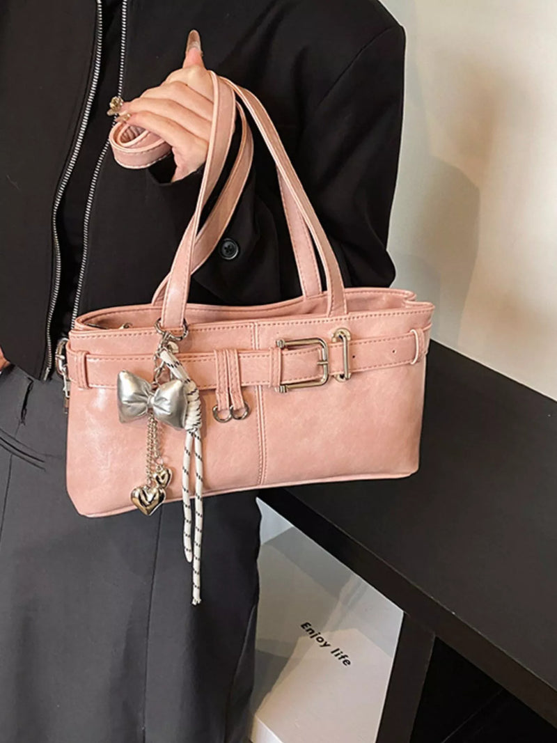 Buckle Decor Shoulder Bag-zoom-