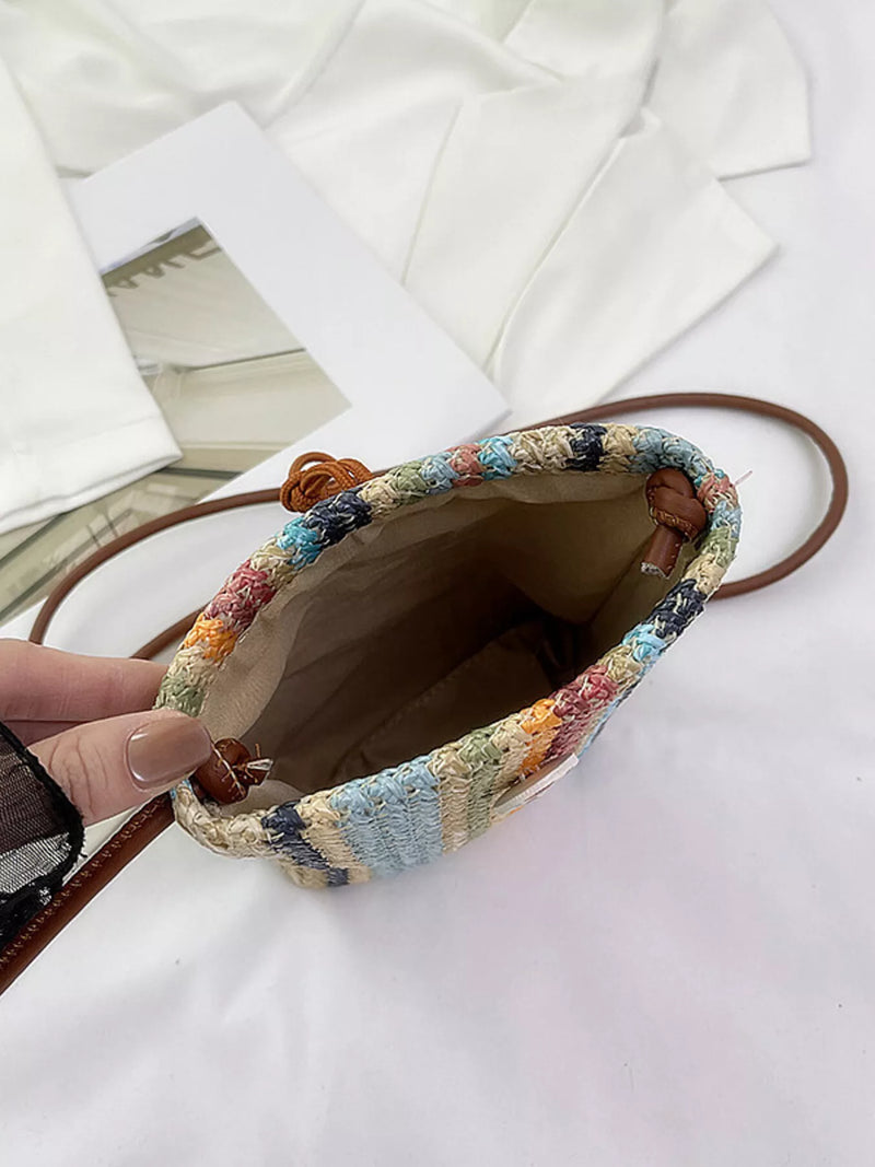 Straw Woven Crossbody Bag-zoom-