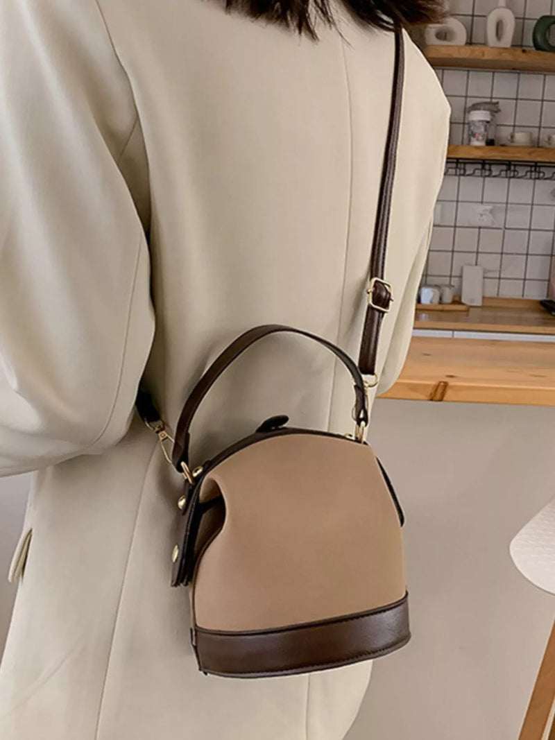 Two-Tone Bucket Crossbody Bag-zoom-