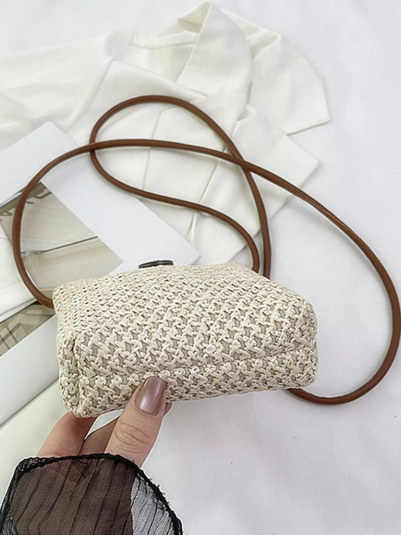 Straw Woven Crossbody Bag-zoom-