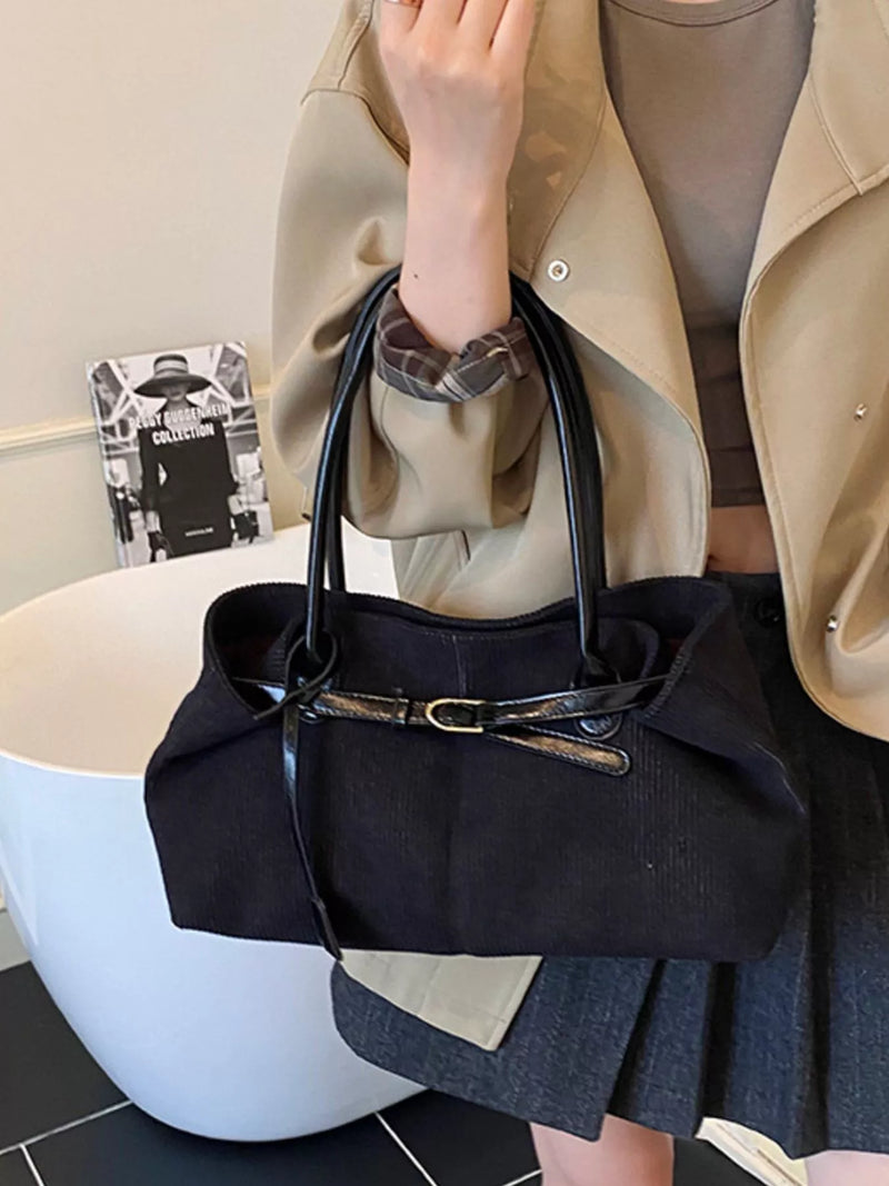 Buckle Decor Shoulder Bag-zoom-