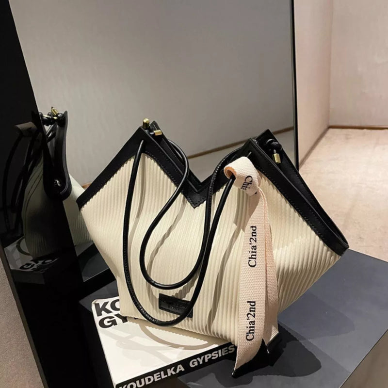 Leather Textured Shoulder Bag-zoom-