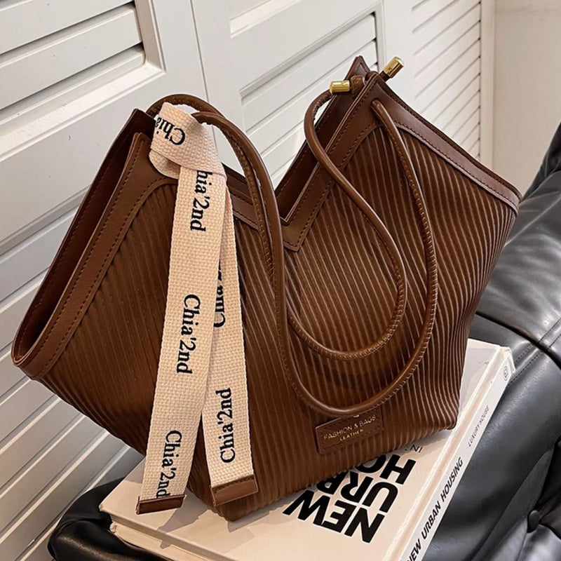 Leather Textured Shoulder Bag-zoom-