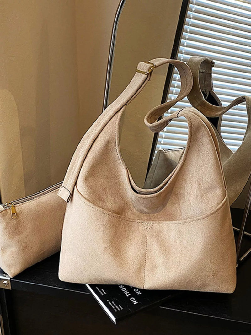 Minimalist Suede Shoulder Bag-zoom-
