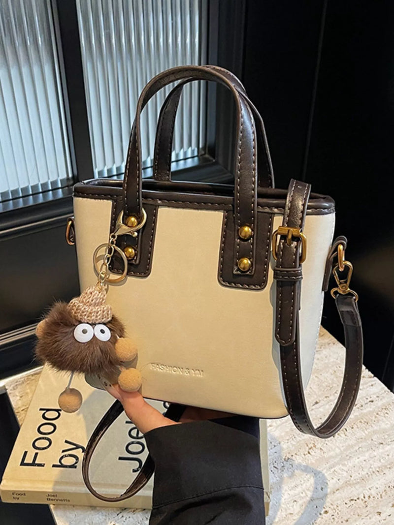 Leather Crossbody Bag with Charm-zoom-