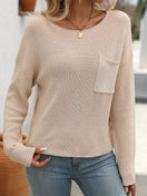 Switch Round Neck Long Sleeve Sweater 3 image