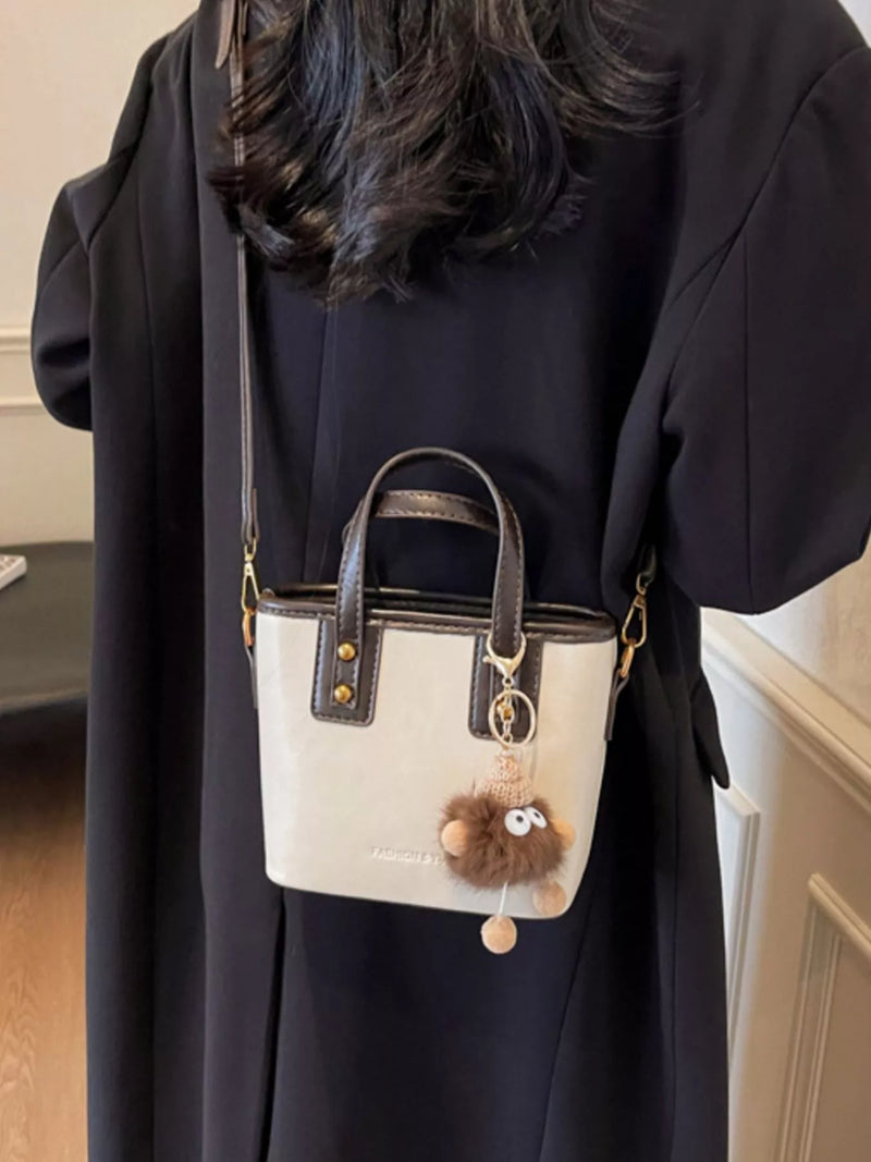 Leather Crossbody Bag with Charm-zoom-