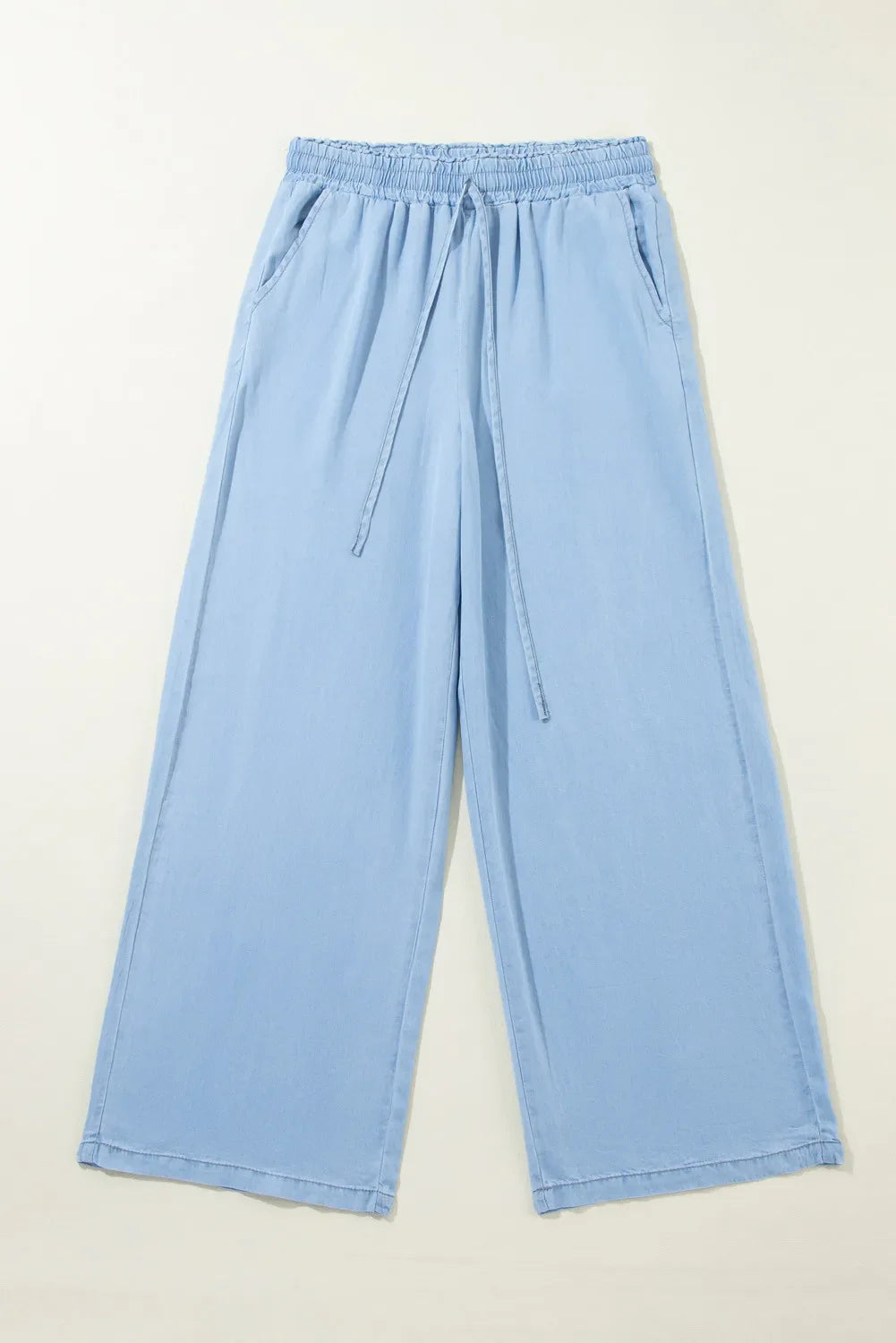 Drawstring Wide Leg Jeans