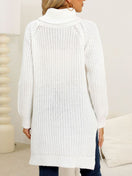 Switch Slit Turtleneck Long Sleeve Sweater 2 image