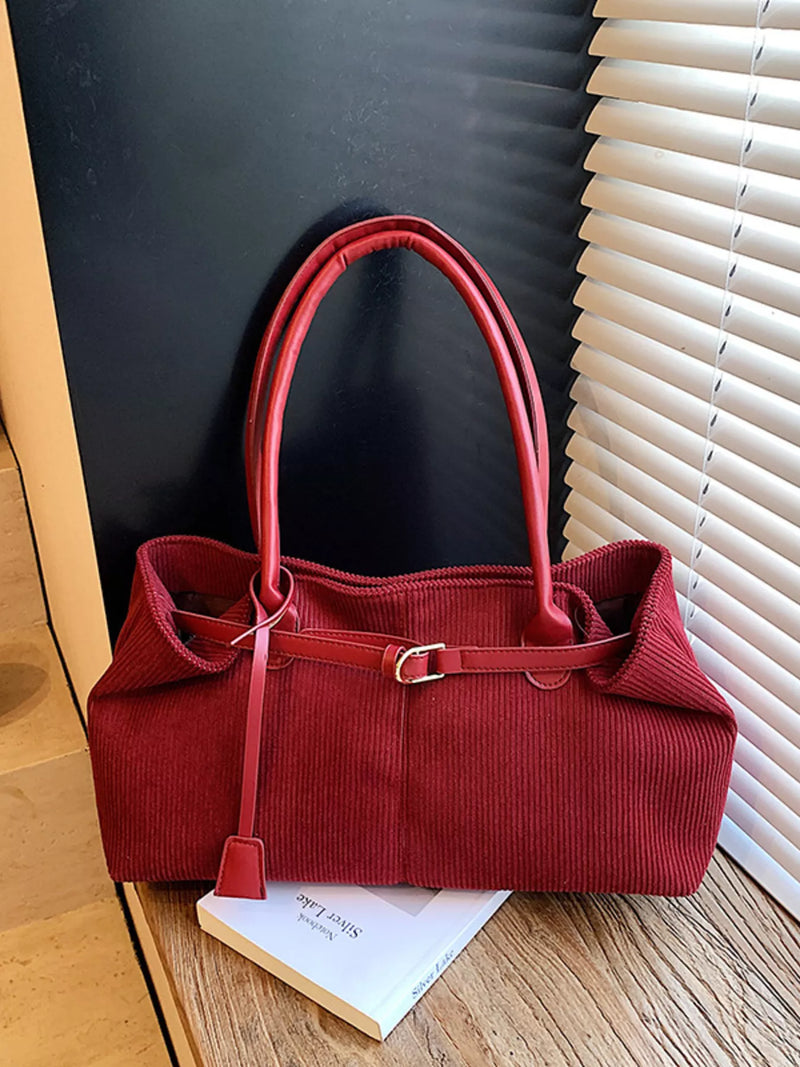 Buckle Decor Shoulder Bag-zoom-