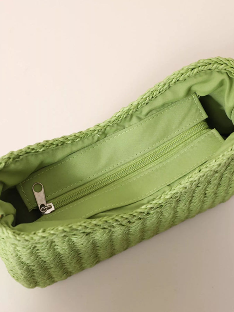 Woven Straw Shoulder Bag-zoom-