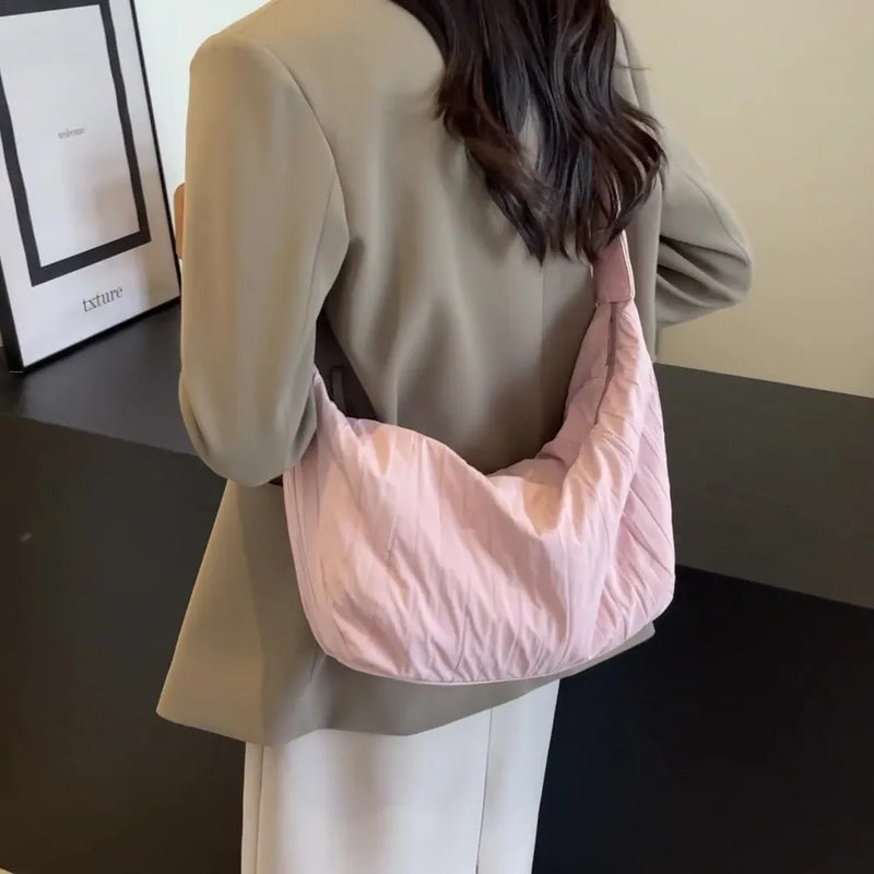 Pleated Dumpling Crossbody Bag-zoom-